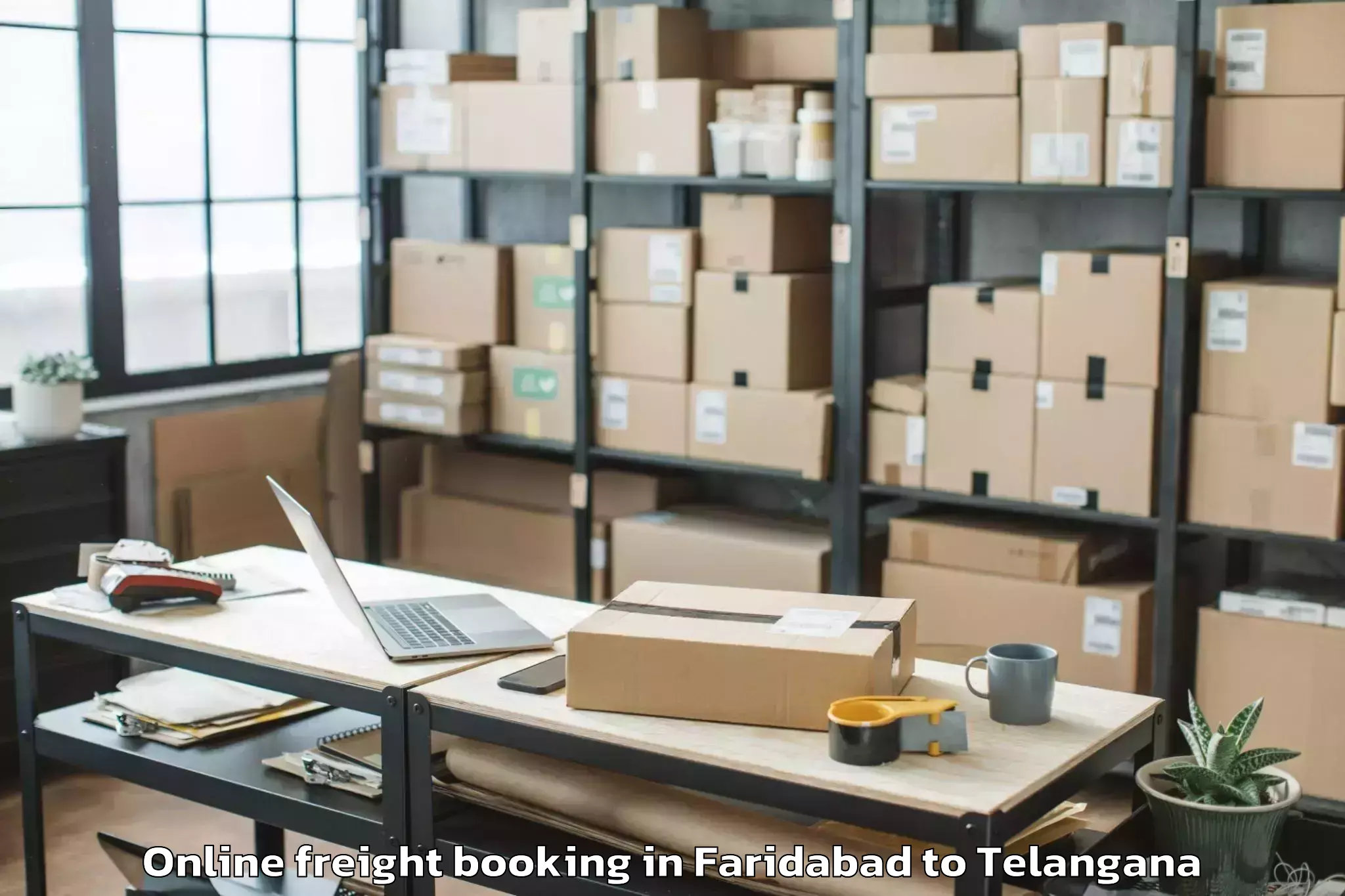 Quality Faridabad to Danthalapally Online Freight Booking